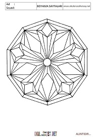 Mandala boyama sayfaları